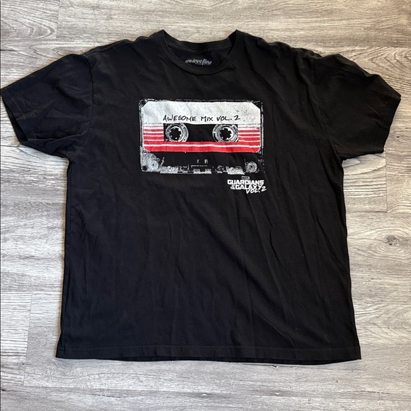 Black Graphic T-Shirt with Cassette Design - Picture 1 of 3